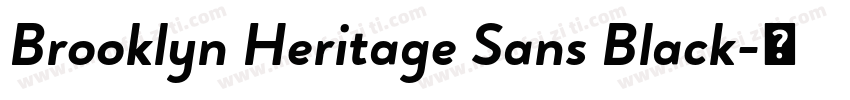 Brooklyn Heritage Sans Black字体转换